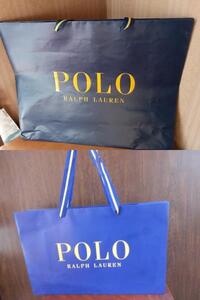 RALPH LAUREN ラルフローレン ショッピングバッグ 大型小型ショップ袋 ショッパー 紙袋 2種セット　*0324