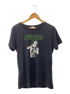 DIESEL◆Tシャツ/S/コットン/ブラック/半袖/プリント/ロゴ/NOIZE///