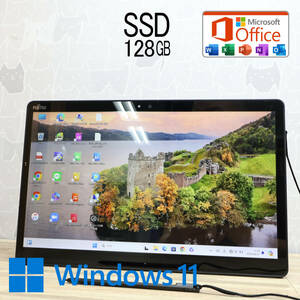 ★超美品 高性能7世代i3！新品SSD128GB★Q738/SE Core i3-7130U Webカメラ Win11 MS Office 中古品 ノートPC★P77116