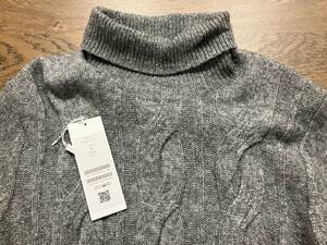 junhashimoto ジュンハシモト■２２AW完売品■美品■タグ付き■トップスニット・セーター[サイズ３] CABLE TURTLE NECK / グレー1092220007