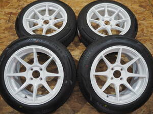 ★逆ゾリ★185/55R15 7J+30 4H100 新品 人気 軽量ホイール 1台分 サクシード プロボックス ヴィッツ フィット マーチ デミオ 引っ張り WH