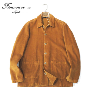 【40％OFF・新品・46】Finamore（フィナモレ）WILLIE コットンコーデュロイ ガーメントダイシャツジャケット イエロー A1137D