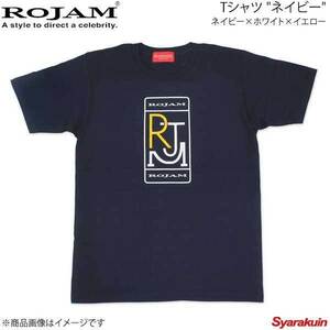 ROJAM ロジャム Tシャツ ネイビー ユニセックスモデル ネイビー×ホワイト×イエロー サイズ：M 70-T182-3M