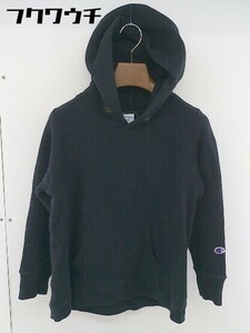 ◇ Champion チャンピオン REVERSE WEAVE 長袖 プルオーバー パーカー サイズM ブラック レディース