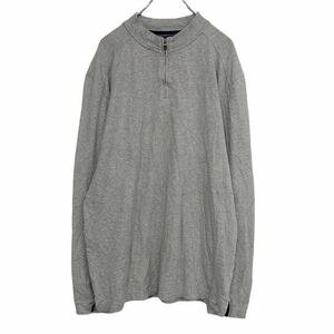 NAUTICA ハーフジップ プルオーバー XXL グレー ノーティカ 無地 古着卸 アメリカ仕入 t2111-5004