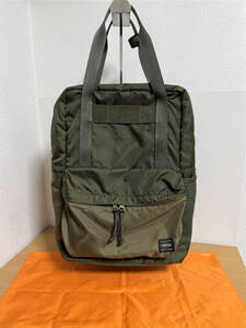 レア●定価28600円●極美品●ポーター PORTER 吉田カバン Force Day Pack フォース デイパック 2way TRAVEL COUTURE by LOWERCASE カーキ