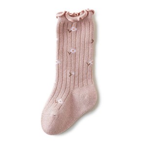 ☆ ダークピンク ☆ Sサイズ（9～11cm） ☆ キッズ ソックス 春秋 sesocks8042 靴下 キッズ 女の子 ハイソックス ソックス ベビー くつ下