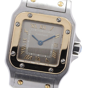 カルティエ CARTIER W20031C4 サントスガルべ SM YGベゼル クォーツ レディース 保証書付き_841751