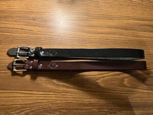 Canada製 dead stock vintage leather belt 2点 ビンテージ ベルト tenderloin リアルマッコイズ