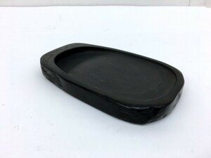 【同梱可】【60】中古品 硯 すずり 14cm×8cm×1.5cm 350g 書道用具 詳細不明