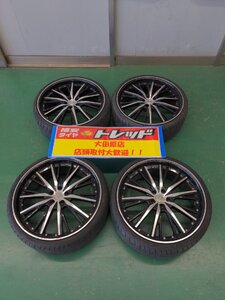 大田原店★中古ホイールタイヤSET 4本★アネーロコラソン 22インチ9.0Ｊ★F110 ATRスポーツ 245/30R22★アルファード/ヴェルファイアなど