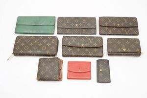 1円〜 ルイ ヴィトン 二つ折り 長財布 9点セット まとめ売り モノグラム エピ LV Unisex サイフ キーケース Louis Vuitton 0559k