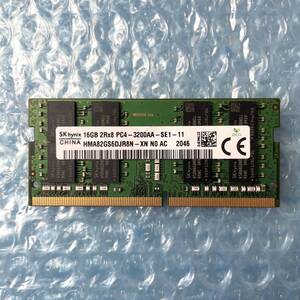 SKhynix 16GB×1枚 計16GB DDR4 PC4-3200AA-SE1-11 ノートPC メモリ【NM-418】