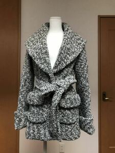 Faliero Sarti ×Double standard clothingコラボ 白黒ツイード羽織コートS相当美品　ウール/イタリー/