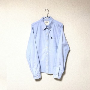 ★Abercrombie & Fitch/アバクロンビー&フィッチ★メンズ 大き目 ワンポイント 長袖 シャツ size XL ワイシャツ カジュアルシャツ