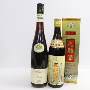 【2本セット】アルコール各種（越洲 花雕酒 十年陳醸 15％ 640ml 等）I24J020001