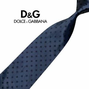 ★クリーニングタグ付★DOLCE&GABBANA★高級ネクタイ グレー系 ドルチェ&ガンバーナ シルク USED プレス済み ネコポス可 t1025