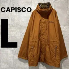 CAPISCO 美品 ブルゾン ジャケット L フルジップ 比翼ボタン フード