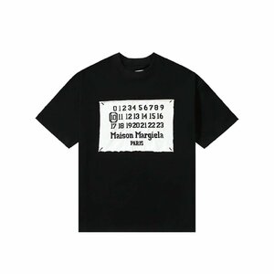 マルタンマルジェラ　Maison Margiela　MM6　メンズ　Tシャツ　文字ロゴ　半袖　丸首　-XL