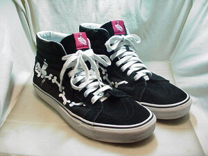 希少★VANs★バンズ SK8 HI SNOOPY BONES PEANUTS/スヌーピー/ボーンズ/26.5cm/EUR/41 US/8.5/ブラック/黒/スケボー/スケーター/ハイ