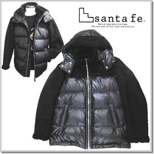 サンタフェ santa fe ダウン切替ハーフコート56804-019(BLACK)-48(L) JACKET パーカー