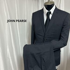 JOHN PEARSE ジョンピアース スーツ 黒 背抜き90Y4 117