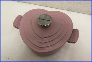 【限定レアカラー】ル・クルーゼ ココット・ダムール 18cm 1.9L アンティークローズ LE CREUSET ハート型 鍋 鋳物ホーロー