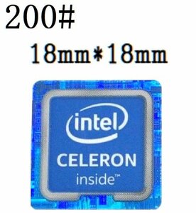 200# 新世代【intel inside CELERON】エンブレムシール　■18*18㎜■ 条件付き送料無料