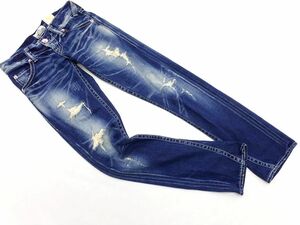 新品 RODEO CROWNS ロデオクラウンズ ダメージ加工 デニムパンツ size25/青 ■■ ☆ ecb1 レディース