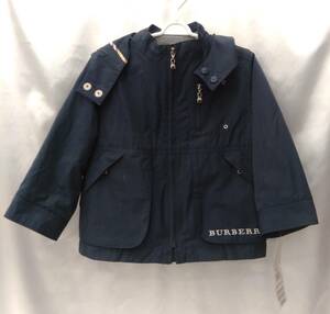 未使用品 BURBERRY キッズ 子供服 サイズ 100 ジャケット インナー 取り外し可能 ネイビー 紺色 グレー BC805-727-30