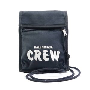 バレンシアガ BALENCIAGA 斜め掛けショルダーバッグ ナイロン ブラック h29980k