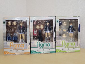 まとめ売り 3種★figma★けいおん!★004 平沢優★005 真鍋和★061 中野梓★ジャンク品★マックスファクトリ－★グッドスマイルカンパニー