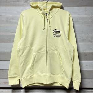 SIZE M STUSSY ZIPPER ZIP HOODIE YELLOW DSM DOVER STREET MARKET LA LOS ANGELES ステューシー ジップ パーカー ロサンゼルス ドーバー