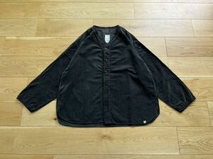 22AW visvim DUGOUT SHIRT L/S CORDS 2 BLACK