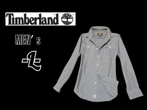 メンズL◇Timberland◇長袖シャツ gray