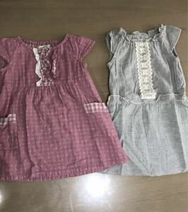 美品 ワンピース 90◆3can4on サンカンシオン◆女の子 2歳 半袖