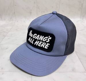 【美品】GANGSTERVILLE ギャングスタービルTrucker Cap THE GANG'S ALL HERE 24SS メッシュキャップ グレー