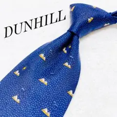 DUNHILL ネイビー ドット ビジネス シルク ハイブランド フォーマル