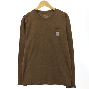 古着 カーハート Carhartt ORIGINAL FIT バックプリント ロングTシャツ ロンT メンズM相当 /eaa430888