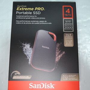 SanDisk ポータブルSSD 4TB Extreme Pro SDSSDE81-4T00 2000MB/s USB3.2 Gen2x2　＃２８５