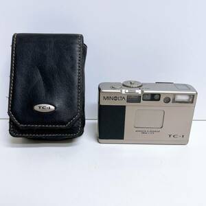 1円スタート　ミノルタ　MINOLTA　TC-1　G-ROKKOR　28mm　F3.5　コンパクトフィルムカメラ　純正ケース付き　中古　現状渡し