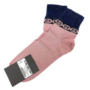 GUCCI グッチ 靴下 SOCKS GREEKY インターロッキングG チェーンソックス 609345 レディース 未使用 新古品 aq6377