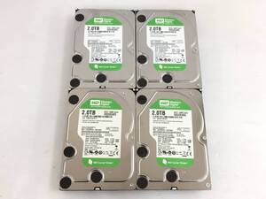 〇【4台セット】Westen Digital WD20EARX 2TB SATA 3.5インチ 消去済 ハードディスク 動作品