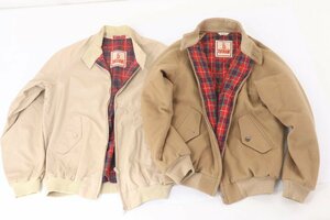 【2点】BARACUTA バラクータ ブルゾン アウター 薄手 厚手 ベージュ キャメル 系 COTTON 毛 カシミヤ メンズ まとめ売り 7885-NA