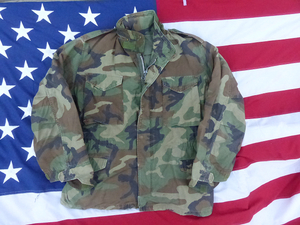 1983 米軍実物 Ｍ６５ フィールドジャケット ウッドランド 白タグ　M-R Ｆ163x