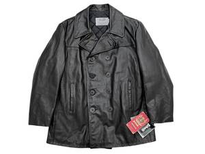 未使用品 44 SCHOTT ショット 140 LEATHER DOUBLE PEA COAT レザー ダブル Pコート カウハイド 大きいサイズ ビッグサイズ 近年モデル