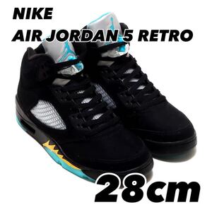 NIKE AIR JORDAN 5 RETRO ジョーダン ブランド エア ジョーダン 5 レトロ BLACK/AQUATONE-TAXI DD0587-047 28cm