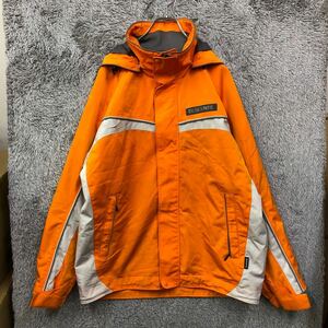 △ DESCENTE デサント ナイロンパーカー ウィンドブレーカー サイズM オレンジ メンズ トップス 最落なし （93）