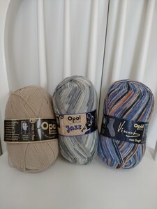 【Y】Opalオパール毛糸4ply＆9814ジャズ・ソングブック＆5435ヴァン・ゴッホ（星月夜）＆5189キャメル・ソックヤーン・ウール毛糸