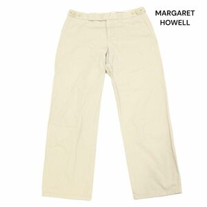 MARGARET HOWELL マーガレットハウエル 通年 コットン ツイル♪ ルーズ チノ パンツ チノパン Sz.1　レディース 日本製　K4B00423_6#R